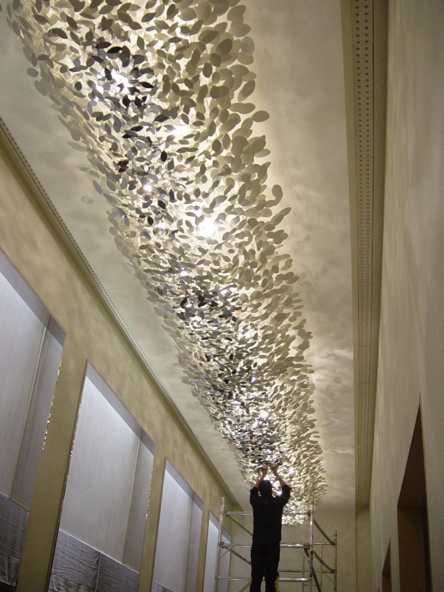 Art et Floritude calisson ceiling light sculpture