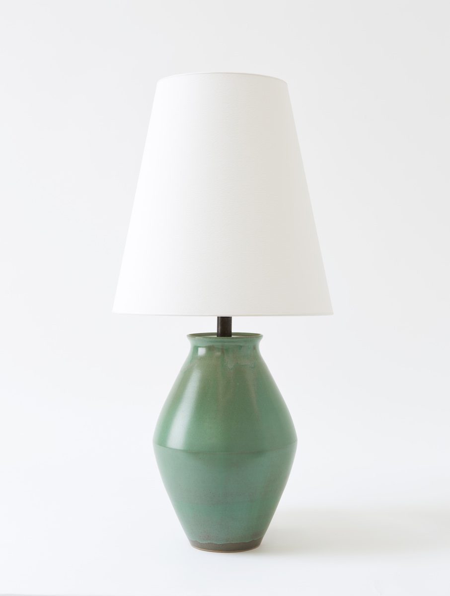 Bright on Presidio - Christiane Perrochon Amphora 31 Crystal Green Table Lamp