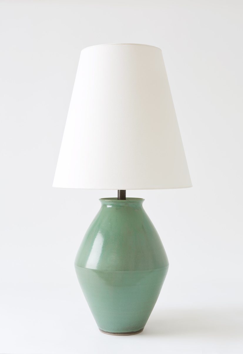 Bright on Presidio - Christiane Perrochon Amphora 34 Crystal Green Table Lamp
