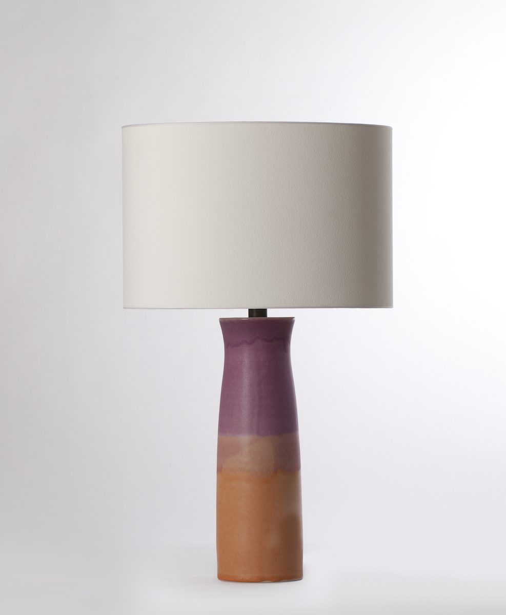 Christiane Perrochon Column 23 Occhre Violet Table Lamp