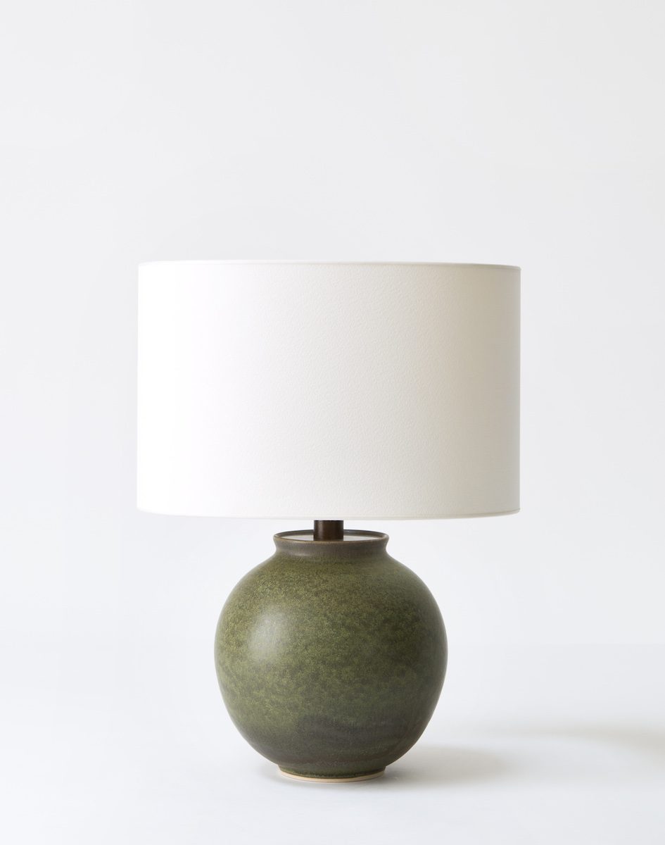 Bright on Presidio - Christiane Perrochon Sphere 17 Moss Green Table Lamp