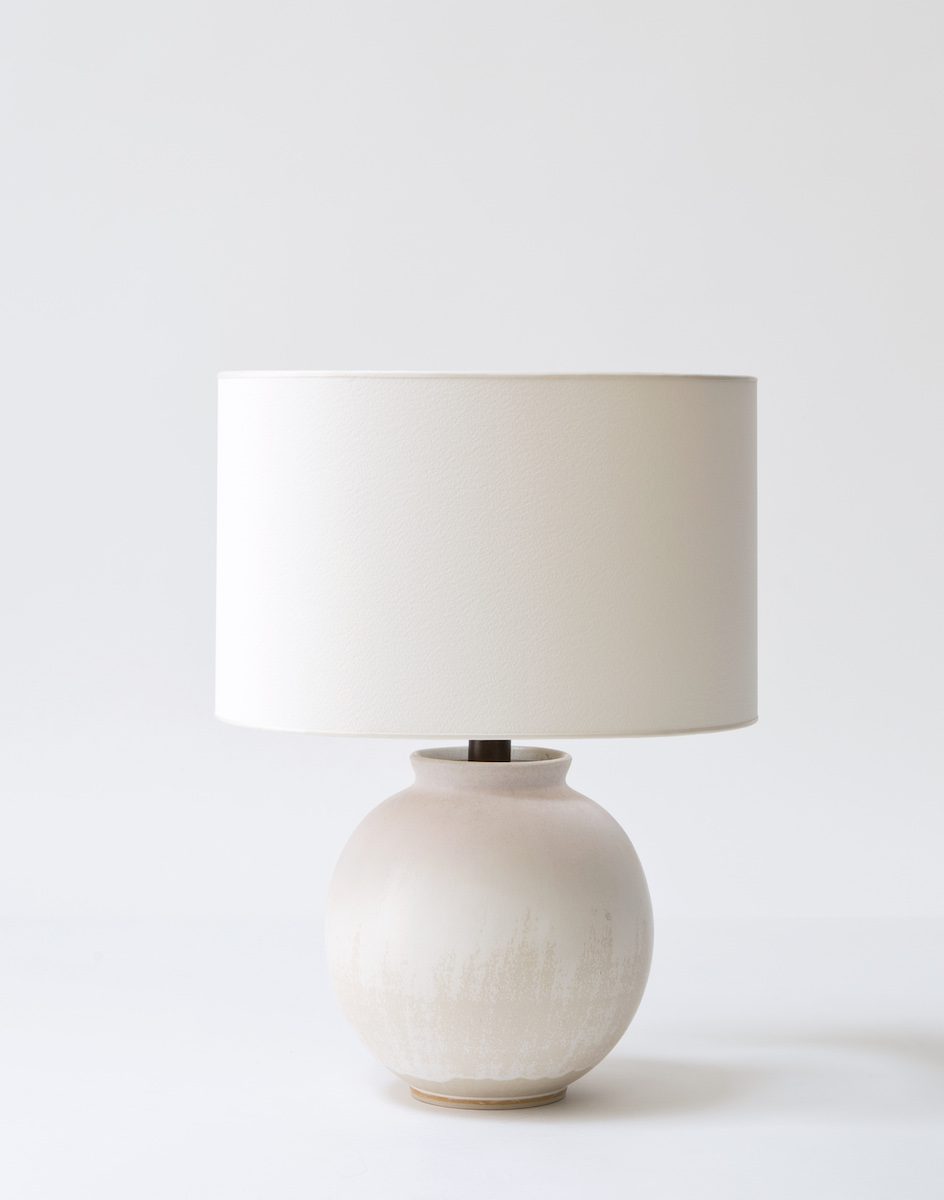 Bright on Presidio - Christiane Perrochon Sphere 17 White Beige Table Lamp