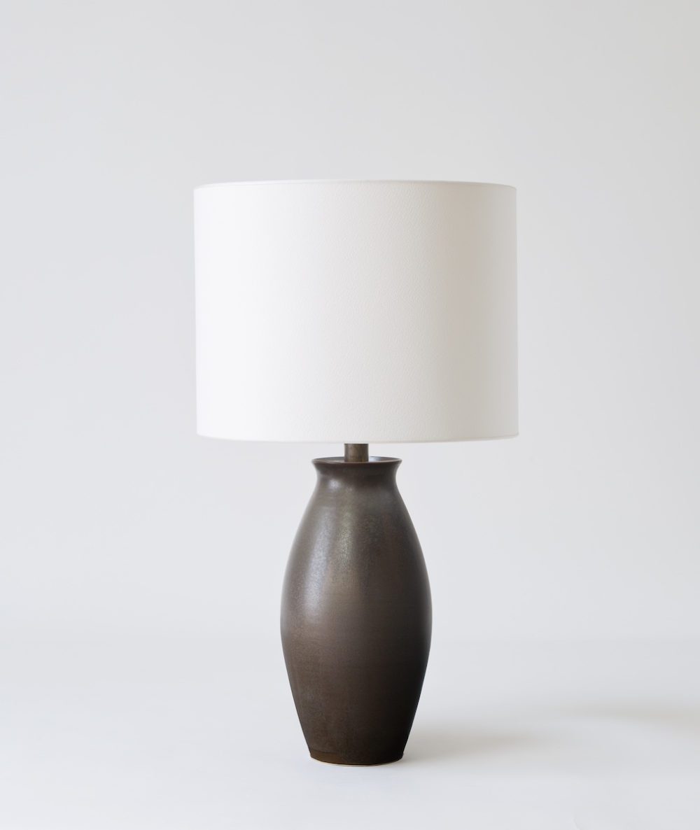 Bright on Presidio - Christiane Perrochon Vase 23 Espresso Crystal Table Lamp