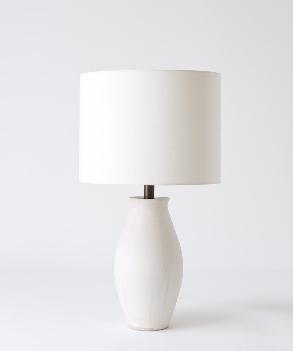 Bright on Presidio - Christiane Perrochon Vase 23 White Beige Table Lamp