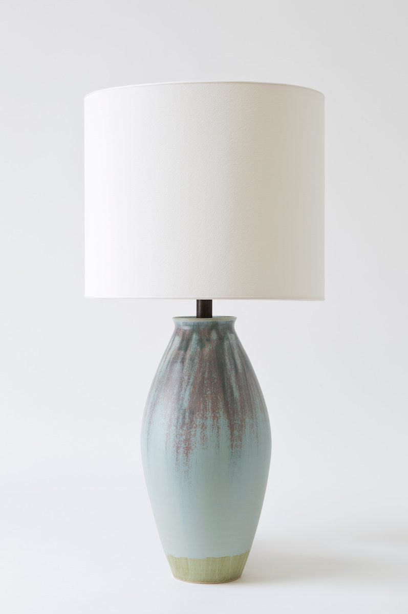 Bright on Presidio - Christiane Perrochon Vase 30 Light Blue Grey Table Lamp