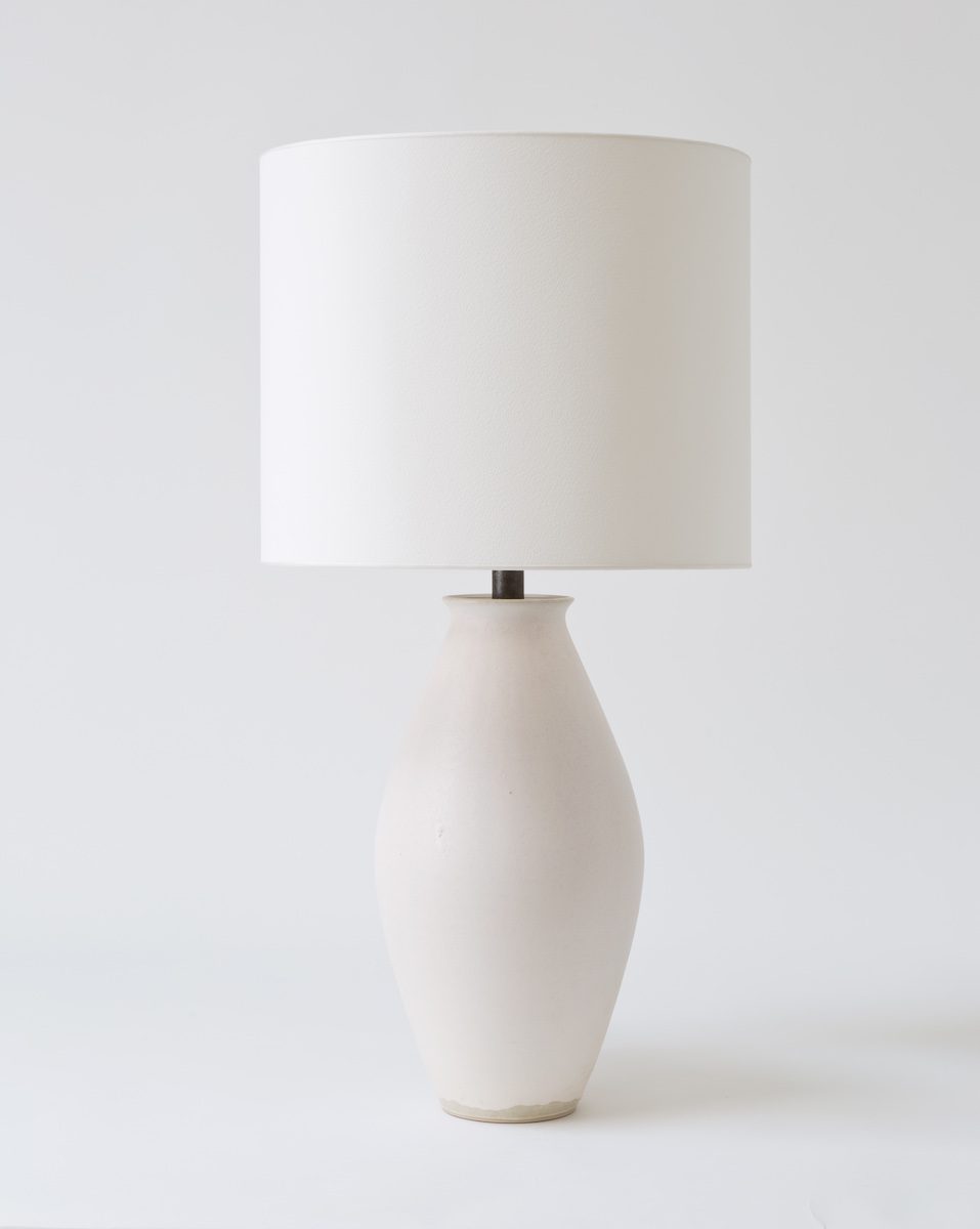 Bright on Presidio - Christiane Perrochon Vase 30 White Beige Table Lamp