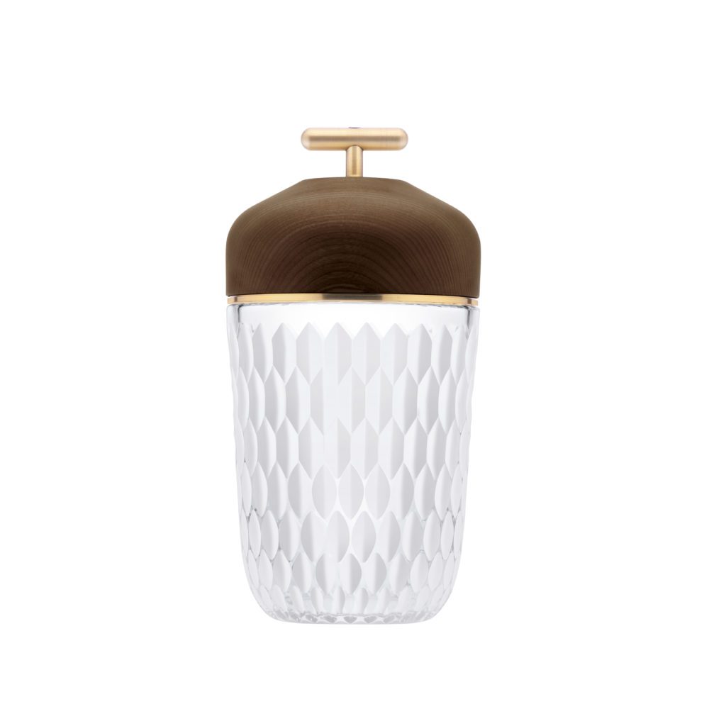 St-Louis Portable Lamp Frosted Glass Dark Ash