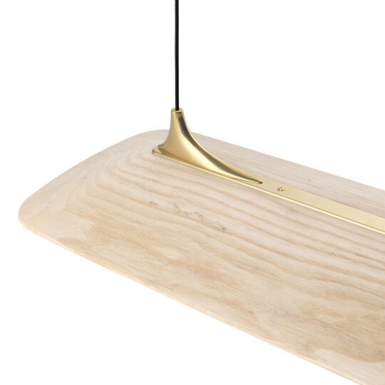 Mernøe No.1 suspension light Ash wood polished brass