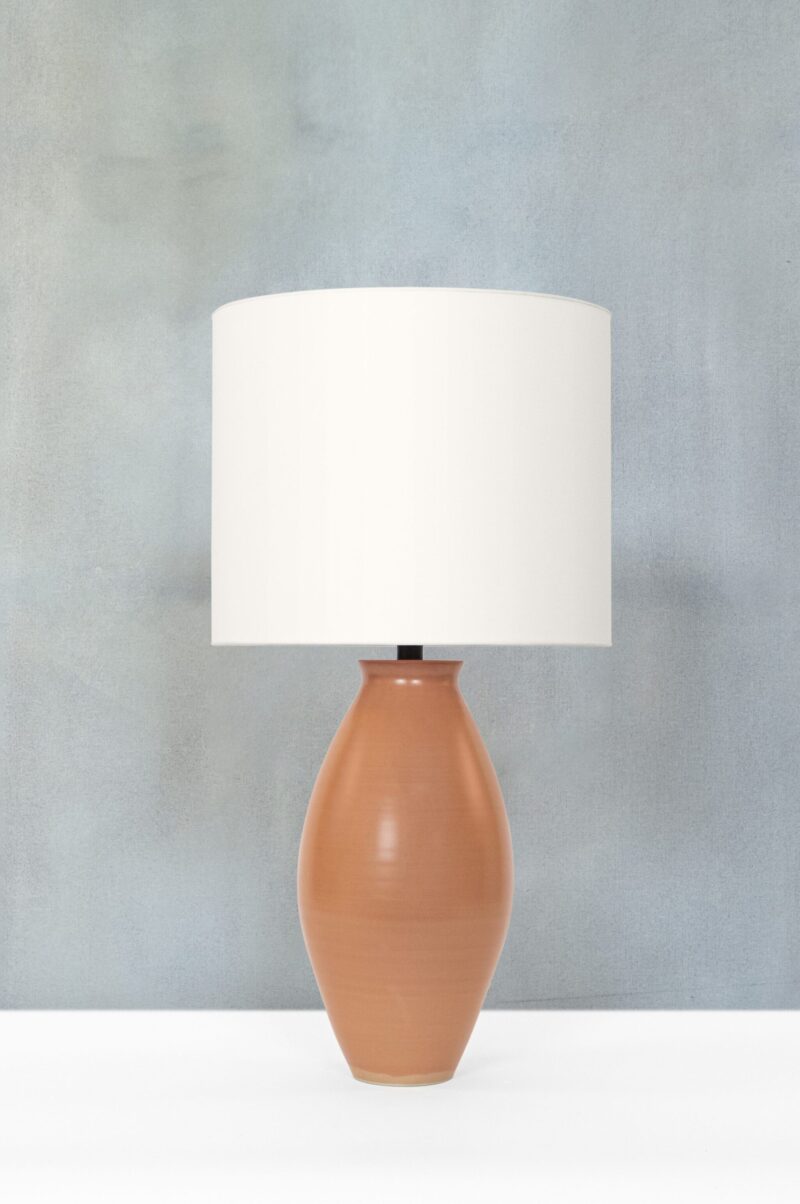 Christiane Perrochon Vase 30" Lamp Satin Rose Glaze