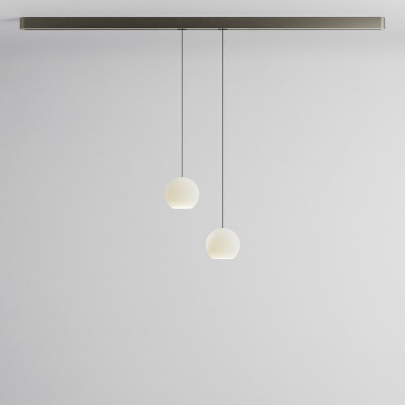 KOMOT KOS Track with Duo of 2 small suspension lights