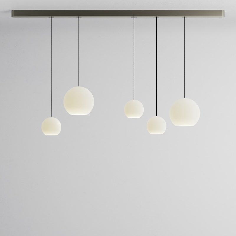 KOMOT KOS Track Quinto with 3 small and 2 large suspension lights