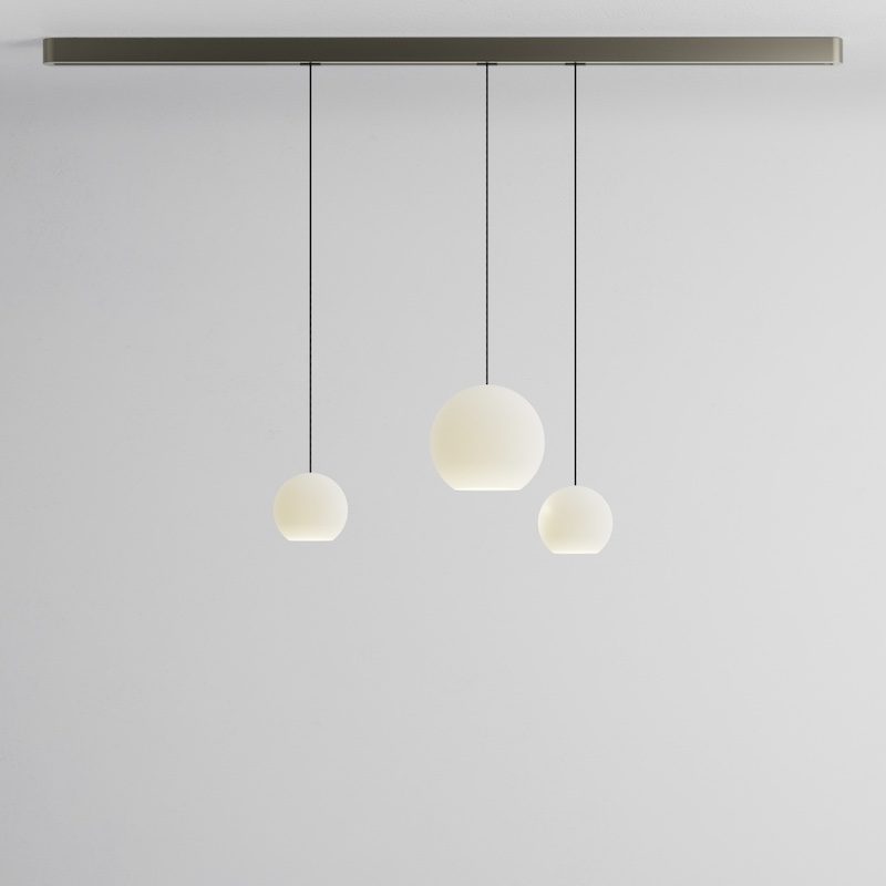 KOMOT KOS Track Trio with 2 small and 1 large suspension lights
