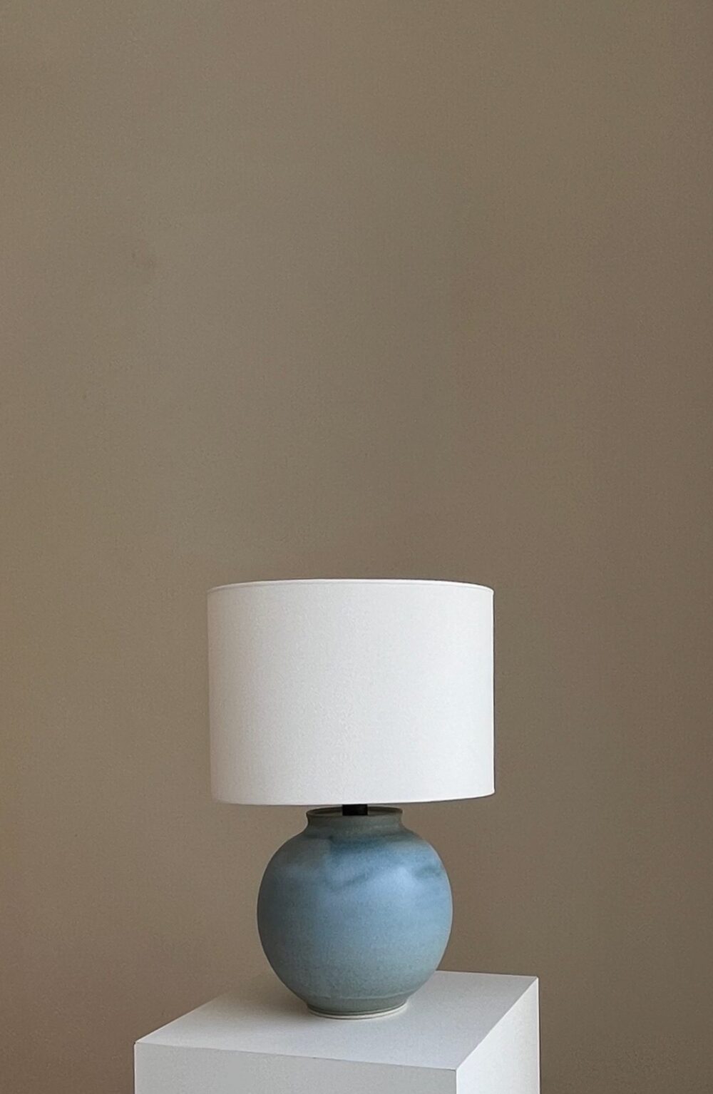 Christiane Perrochon Sphere 17" Blue Green Crystal Lamp