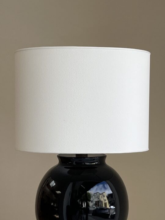 Christiane Perrochon Sphere 17" Glossy Black Lamp