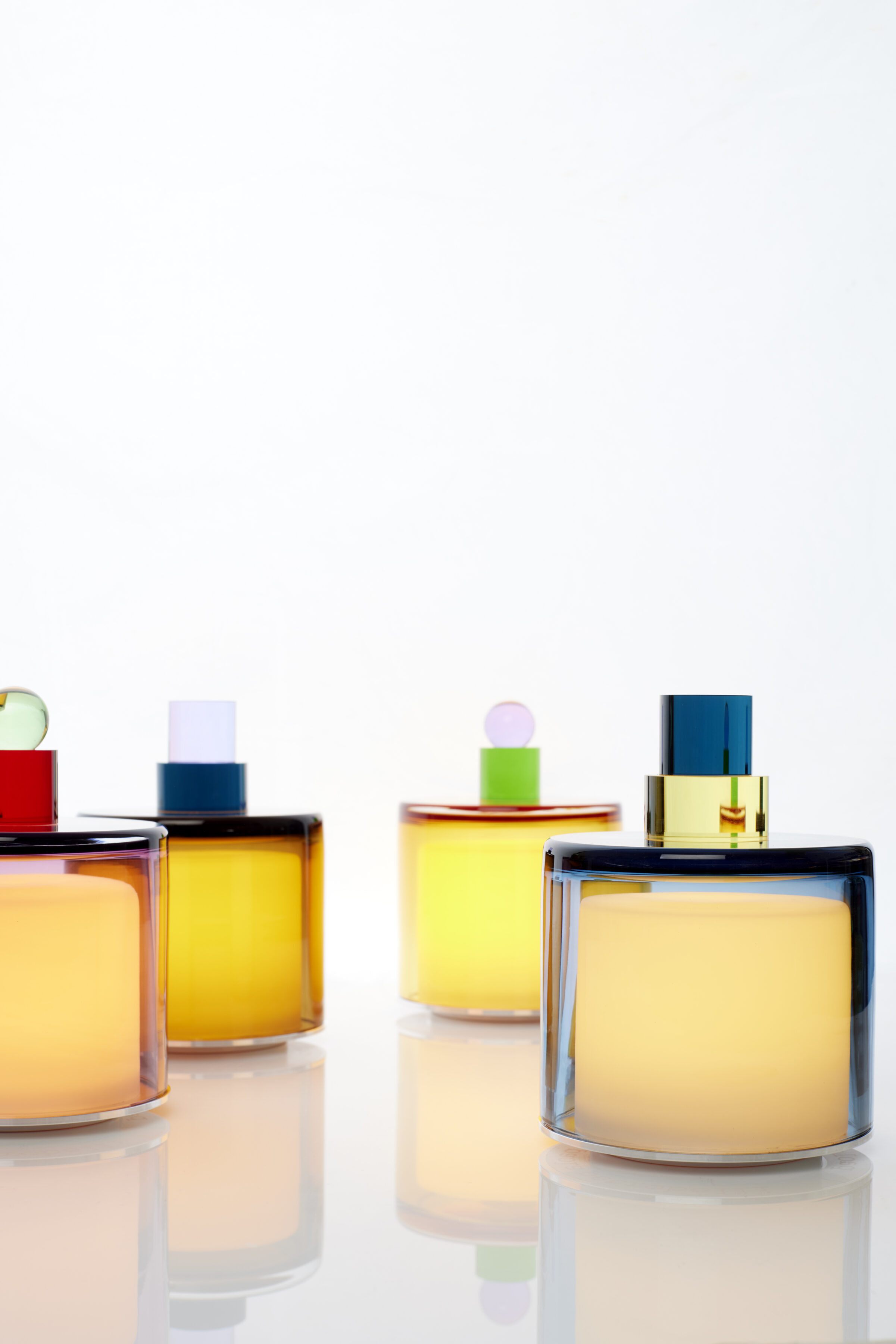 Paola Petrobelli-Mini-Rechargeable-Portable-Lamp-Four-Colors Paola Petrobelli Mini Glass Portable Lamp Four Colors