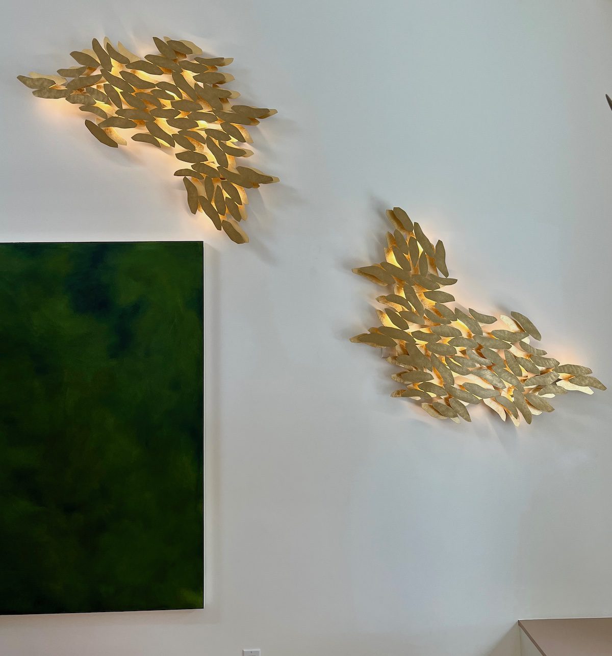 Art-et-Floritude-Nuel Art et Floritude Composition of 2 Nuel Wall Light Sculptures