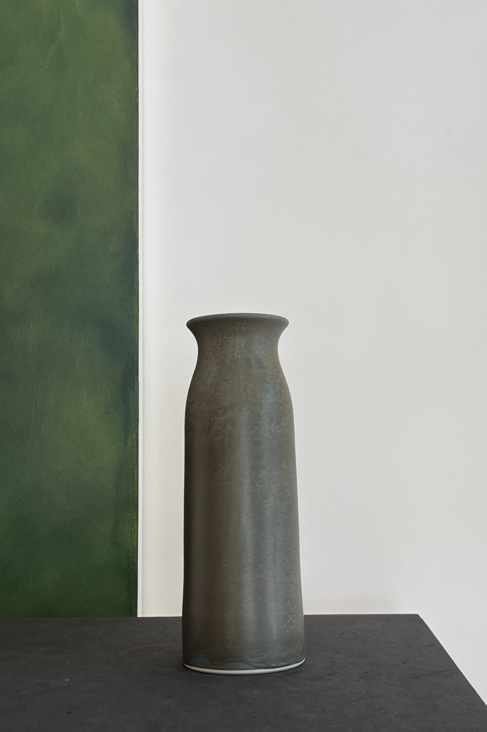 Christiane Perrochon Column Flower Vase Moss Green Glaze