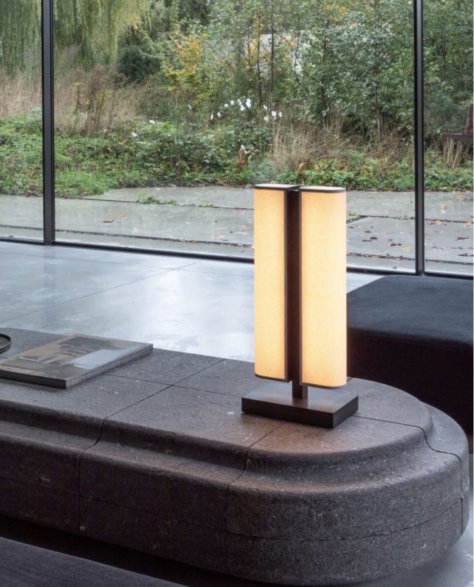 Ozone Tennessee LP Table Lamp on low table